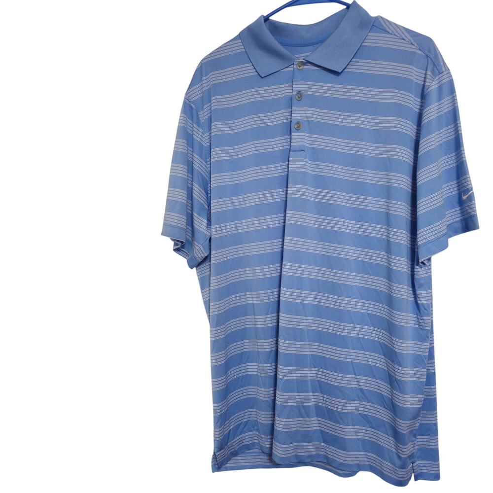 Nike Golf Tour Performance Dri-Fit Polo Shirt Mens - X Large Blue white
